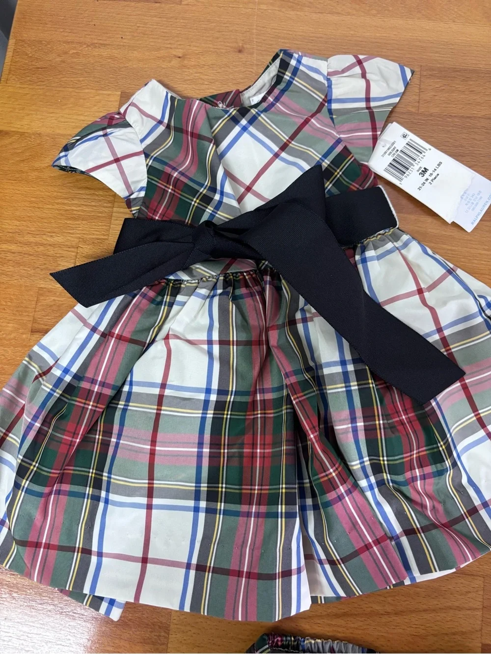 Ralph Lauren Girls' Plaid Dress & Bloomers Set - Baby